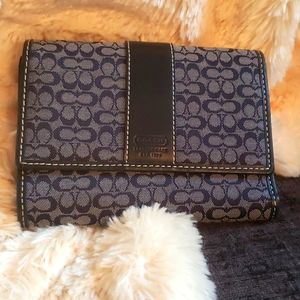 Coach Signature blue wallet